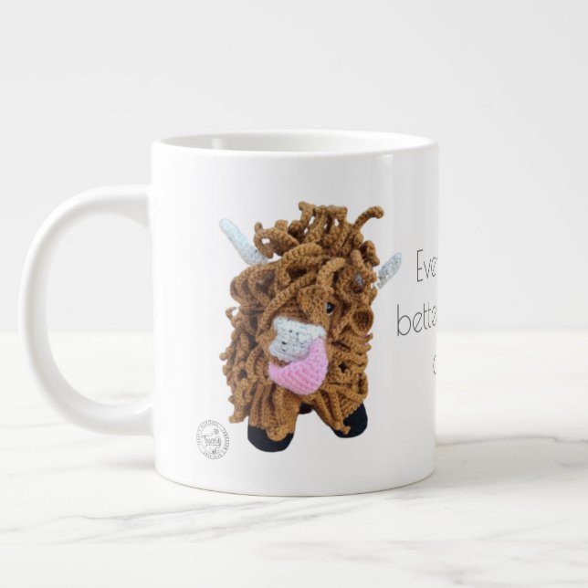 Highland Cow Jumbo Cup (Left)