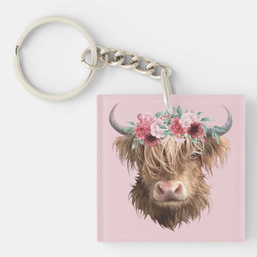 Highland Cow Keychain