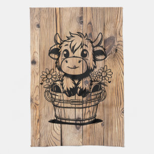 Highland Cow Kitchen Towel