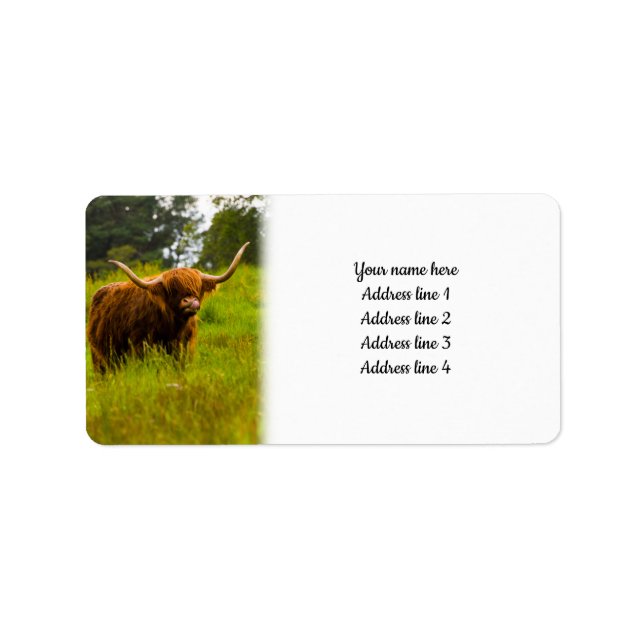 Highland Cow Label (Front)