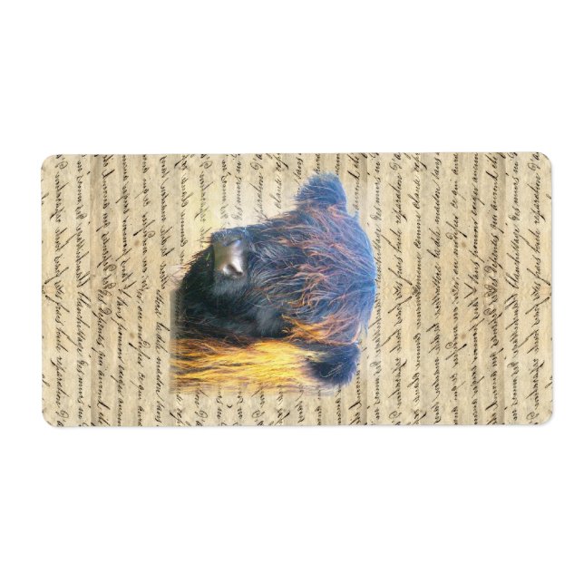 Highland cow label (Front)