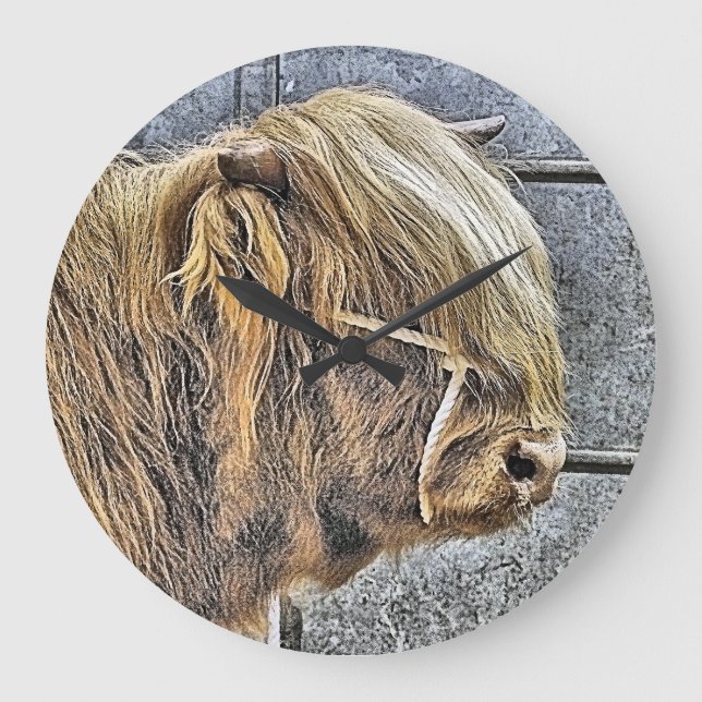 HIGHLAND COW LARGE CLOCK (Front)