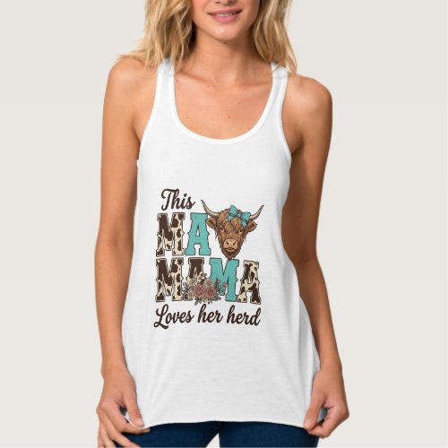 Highland Cow Mama Loves Her Herd Shirt Design