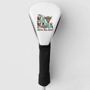 Highland Cow Mama Loves Her Herd Shirt Design Golf Head Cover