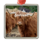 Highland Cow Metal Ornament