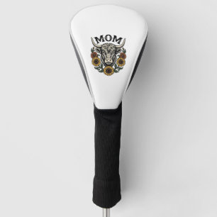 Highland Cow Mom Vintage Sunflower Western Design Golf Head Cover