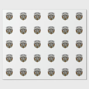 Highland Cow Mom Vintage Sunflower Western Design Wrapping Paper