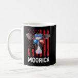 Highland Cow Moorica 4th July Independence Day Ame Coffee Mug