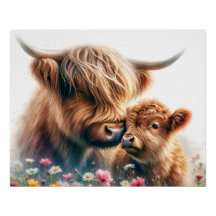 Highland Cow Mothers Day gift idea