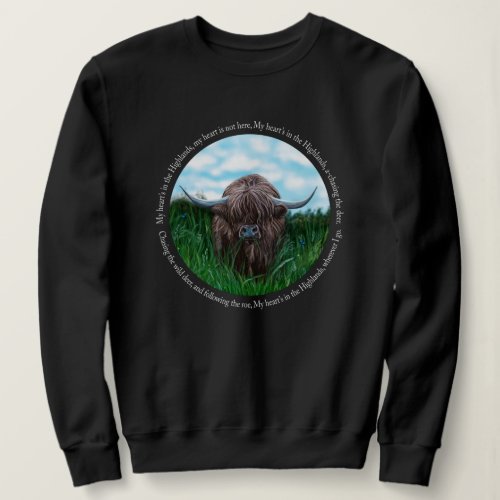 Highland Cow My Hearts In The Highlands Sweatshirt