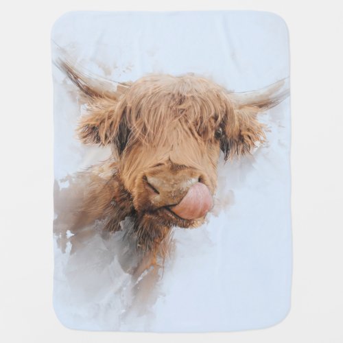 Highland Cow No7 Baby Blanket