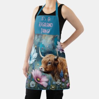 Highland Cow Obsession -Colorful Cosmos 