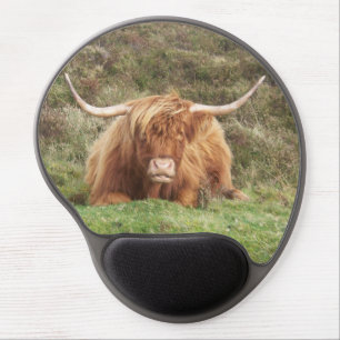 Highland Cow on Dartmoor Gel Mouse Pad