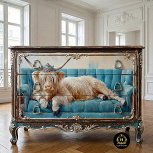 Highland Cow on Sofa Furniture Decoupage Tissue Paper