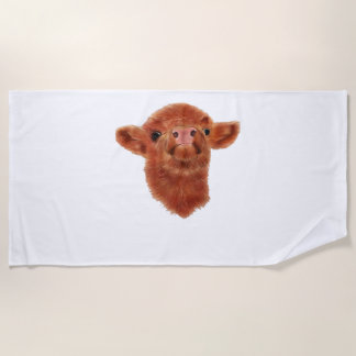 Highland Cow Oversized T-Shirt Beach Towel