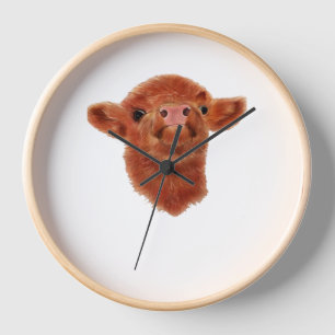Highland Cow Oversized T-Shirt Clock
