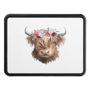 Highland Cow Painting Classic T-Shirt Hitch Cover