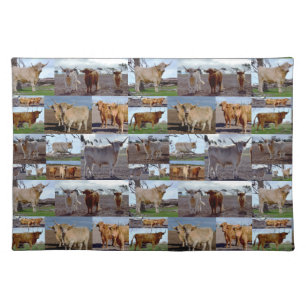 Highland Cow Photo Collage, Placemat