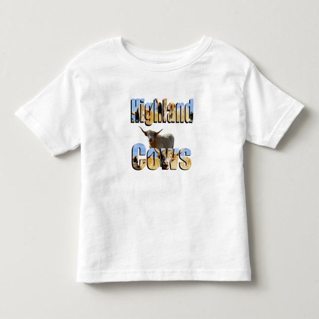 Highland Cow Picture Logo And Highland Cow, Toddler T-shirt (Front)