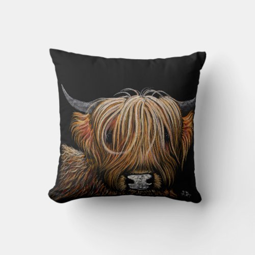 Highland Cow Pillow  Hamish Throw Pillow Cushion