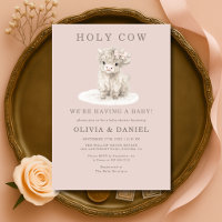Highland Cow Pink Bow Girl Baby Shower