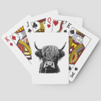 Highland Cow Playing Cards