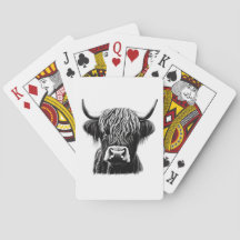 Highland Cow Playing Cards