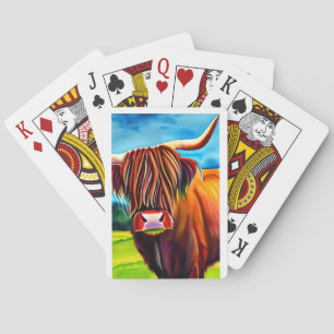 Highland Cow Playing Cards