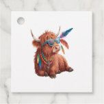 Highland Cow Png, Cool Cow Png, Sunglass Favor Tags