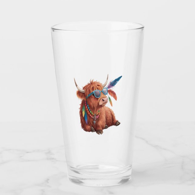 Highland Cow Png, Cool Cow Png, Sunglass Glass (Front)