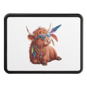 Highland Cow Png, Cool Cow Png, Sunglass Hitch Cover