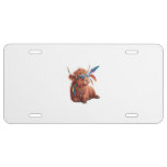 Highland Cow Png, Cool Cow Png, Sunglass License Plate
