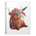 Highland Cow Png, Cool Cow Png, Sunglass Notebook