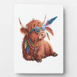 Highland Cow Png, Cool Cow Png, Sunglass Plaque