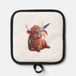 Highland Cow Png, Cool Cow Png, Sunglass Pot Holder