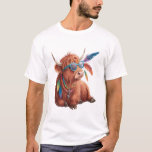 Highland Cow Png, Cool Cow Png, Sunglass T-Shirt