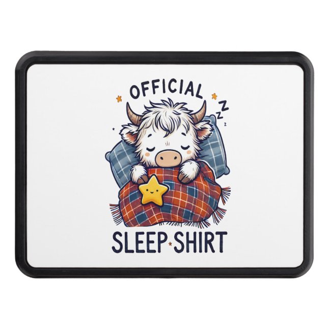 Highland Cow Png, Official Sleep Png Hitch Cover (Front)