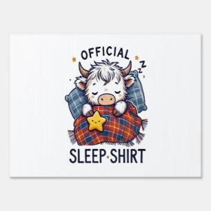 Highland Cow Png, Official Sleep Png Sign