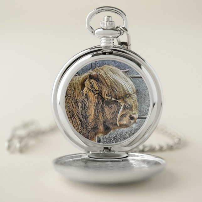 HIGHLAND COW POCKET WATCH (Inside)