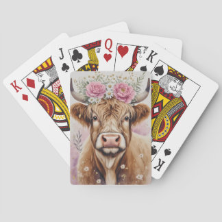 Highland Cow Poker Cards