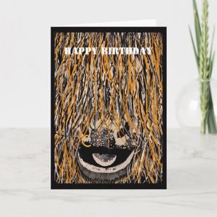 Highland Cow Pop Art Happy Birthday Card
