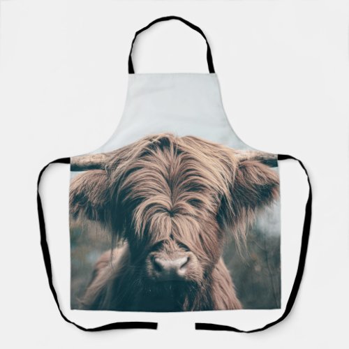Highland cow portrait apron