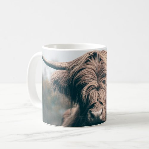 Highland cow portrait coffee mug