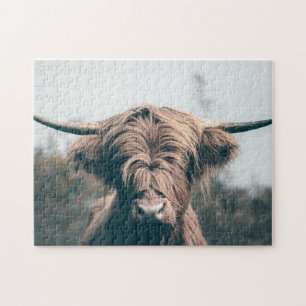 Highland cow portrait jigsaw puzzle
