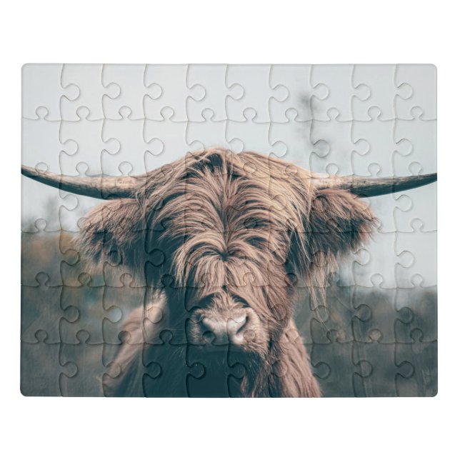Highland cow portrait jigsaw puzzle (Puzzle Horizontal)
