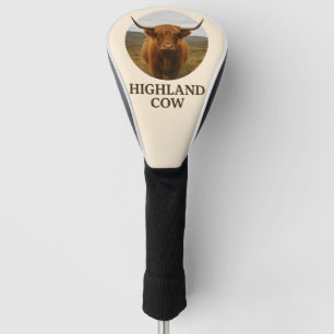 Highland Cow Portrait Poster with "Highland Cow" Golf Head Cover