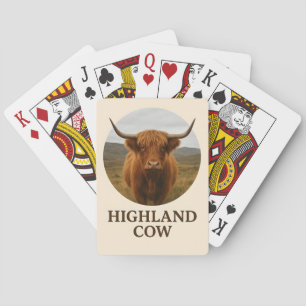 Highland Cow Portrait Poster with "Highland Cow" Poker Cards