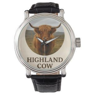 Highland Cow Portrait Poster with "Highland Cow" Watch