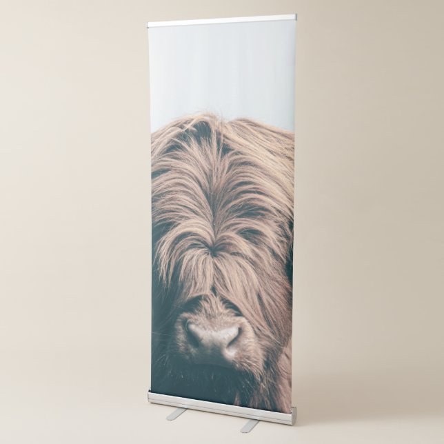 Highland cow portrait retractable banner (3/4)