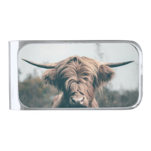 Qwalnely Cow Print Wallet for Women Men, Western Highland Cow Purse, Phone  Money Credit Card Cowhide Holder